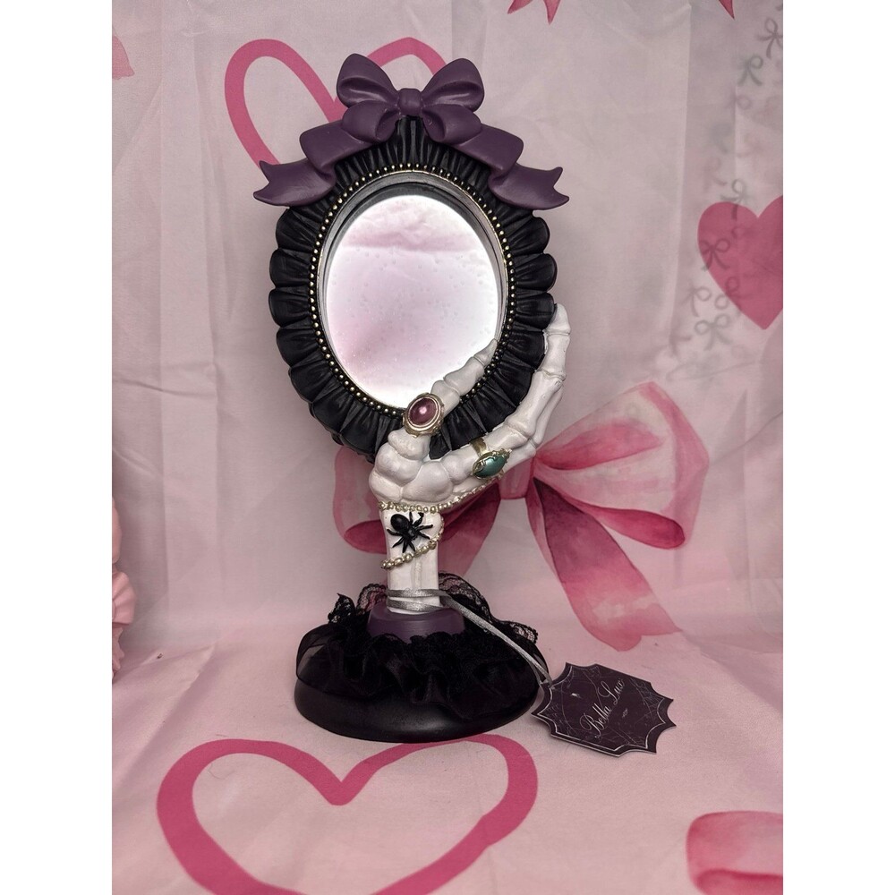 Bella Lux Halloween Skelton Hand Mirror